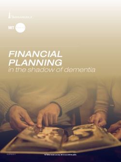 FINANCIAL PLANNING in the shadow of dementia - MIT AgeLab