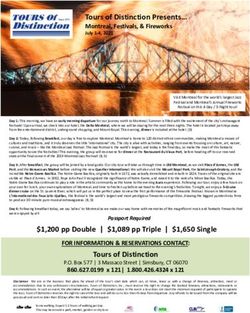 Tours of Distinction Presents - Montreal, Festivals, & Fireworks July 1-4, 2021