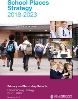School Places Strategy 2018-2023 - Primary and Secondary Schools Place Planning Strategy 2018 2023 - Cheltenham Borough Council