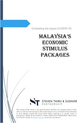 MALAYSIA'S ECONOMIC STIMULUS PACKAGES - Combatting the impact of COVID-19