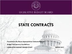 STATE CONTRACTS LEGISLATIVE BUDGET BOARD STAFF - Budget Transparency And Reform