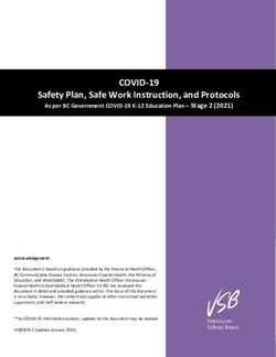 COVID-19 Safety Plan, Safe Work Instruction, and Protocols