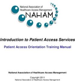 Introduction to Patient Access Services - Patient Access Orientation Training Manual