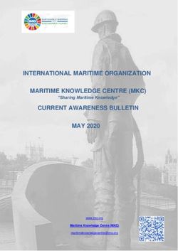 INTERNATIONAL MARITIME ORGANIZATION - MARITIME KNOWLEDGE CENTRE (MKC) CURRENT AWARENESS BULLETIN MAY 2020 "Sharing Maritime Knowledge"