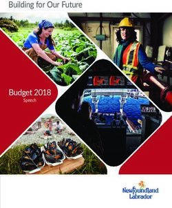 Building for Our Future - Budget 2018 Speech - Government of Newfoundland ...