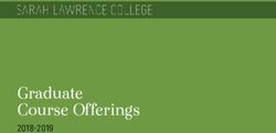 Graduate Course Offerings 2018-2019