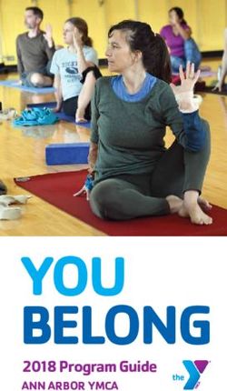 YOU BELONG 2018 Program Guide - ANN ARBOR YMCA