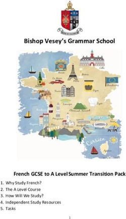 Bishop Vesey's Grammar School - French GCSE to A Level Summer Transition Pack 1. Why Study French? 2. The A Level Course 3. How Will We Study? 4 ...