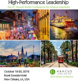 High-Performance Leadership - The 6th Annual World Conference for Abacus Members - October 18-20, 2018 Royal Sonesta Hotel New Orleans, LA, USA ...