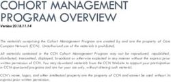 COHORT MANAGEMENT PROGRAM OVERVIEW - Care ...