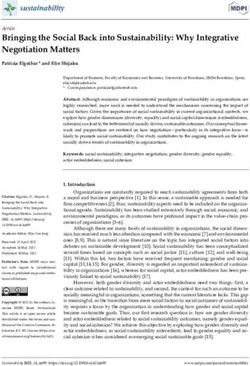 Bringing the Social Back into Sustainability: Why Integrative Negotiation Matters