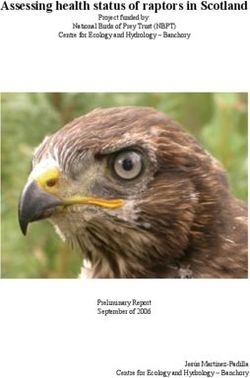 Assessing health status of raptors in Scotland - Project funded by: National Birds of Prey Trust (NBPT) Centre for Ecology and Hydrology ...