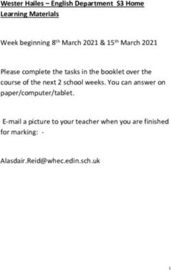 Wester Hailes - English Department S3 Home Learning Materials