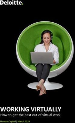 WORKING VIRTUALLY How to get the best out of virtual work