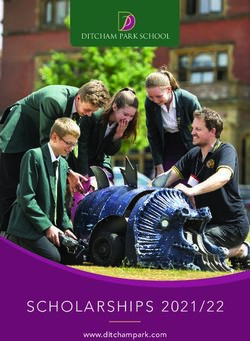 SCHOLARSHIPS 2021/22 www.ditchampark.com - DITCHAM PARK SCHOOL DITCHAM PARK SCHOOL