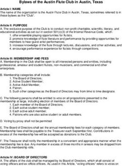 Bylaws of the Austin Flute Club in Austin, Texas