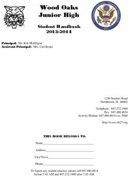 Wood Oaks Junior High - Student Handbook 2013-2014