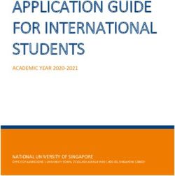APPLICATION GUIDE FOR INTERNATIONAL STUDENTS - ACADEMIC YEAR 2020-2021 - NATIONAL UNIVERSITY OF SINGAPORE - NUS