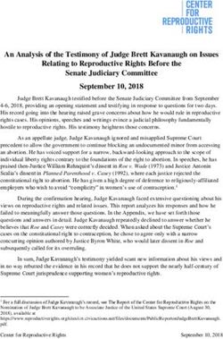 An Analysis of the Testimony of Judge Brett Kavanaugh on Issues Relating to Reproductive Rights Before the Senate Judiciary Committee September ...