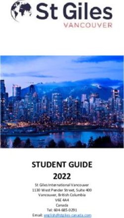 STUDENT GUIDE 2022 V6E 4A4 - Canada St Giles International Vancouver 1130 West Pender Street, Suite 400 Vancouver, British Columbia Tel: ...
