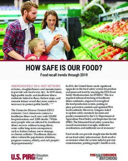 HOW SAFE IS OUR FOOD? - Food recall trends through 2019 - US PIRG