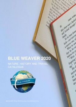 BLUE WEAVER 2020 NATURE, HISTORY AND TRAVEL CATALOGUE