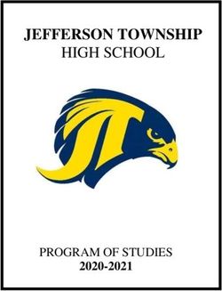 JEFFERSON TOWNSHIP HIGH SCHOOL - PROGRAM OF STUDIES