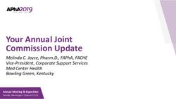 YOUR ANNUAL JOINT COMMISSION UPDATE - MELINDA C. JOYCE, PHARM.D., FAPHA, FACHE VICE PRESIDENT, CORPORATE SUPPORT SERVICES MED CENTER HEALTH ...