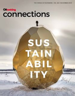 SUS TAIN ABIL ITY - THE WORLD OF OILTANKING VOL. 32/2 NOVEMBER 2020