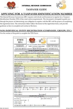 APPLYING FOR A TAXPAYER IDENTIFICATION NUMBER