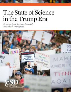 The State of Science in the Trump Era - Damage Done, Lessons Learned, and a Path to Progress - Union of Concerned ...