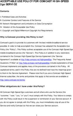 ACCEPTABLE USE POLICY FOR COMCAST HIGH-SPEED