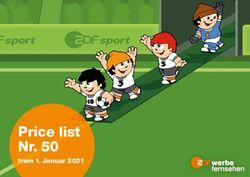 Price list Nr. 50 from 1. Januar 2021 - ZDF Werbefernsehen