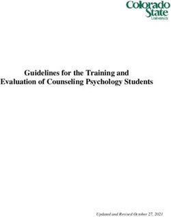 Guidelines for the Training and Evaluation of Counseling Psychology Students