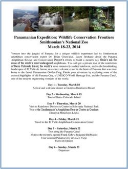 Panamanian Expedition: Wildlife Conservation Frontiers Smithsonian's National Zoo March 18-23, 2014