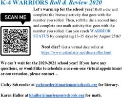 K-4 WARRIORS Roll & Review 2020 - Mariemont City Schools