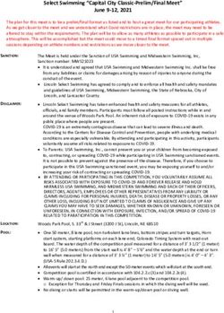 Select Swimming "Capital City Classic Prelim/Final Meet" June 9 12, 2021