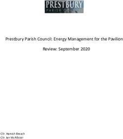 PRESTBURY PARISH COUNCIL: ENERGY MANAGEMENT FOR THE PAVILION REVIEW: SEPTEMBER 2020 - CLLR. HAMISH BREACH CLLR. IAN MCALLISTER