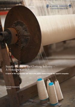 Supply Chains in the Clothing Industry - A House of Cards?! - A report on the opportunities and risks in the supply chains of textile and apparel ...
