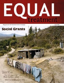 Treatment Social Grants - grants in SA - Treatment Action Campaign