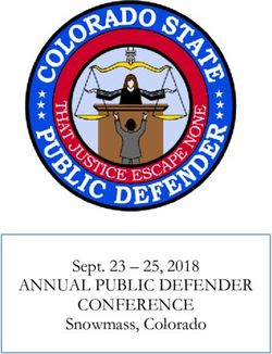 ANNUAL PUBLIC DEFENDER CONFERENCE - Sept. 23 - 25, 2018 Snowmass, Colorado