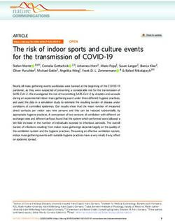 The risk of indoor sports and culture events for the transmission of COVID-19 - Nature