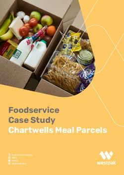 Foodservice Case Study Chartwells Meal Parcels - Foodservice Industry 2021 1 week UK Distribution - Westpak