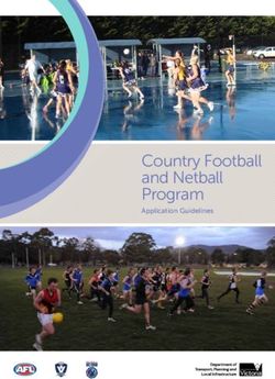 Country Football and Netball Program - Application Guidelines
