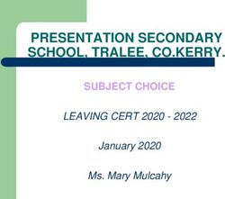 PRESENTATION SECONDARY SCHOOL, TRALEE, CO.KERRY - SUBJECT CHOICE LEAVING CERT 2020 2022 - Presentation Secondary ...
