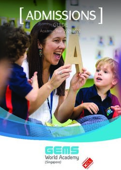 ADMISSIONS GUIDE Academic Year 2021-2022 - GEMS World Academy (Singapore)