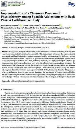 Implementation of a Classroom Program of Physiotherapy among Spanish Adolescents with Back Pain: A Collaborative Study - MDPI