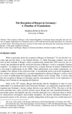 The Reception of Borges in Germany: A Timeline of Translations