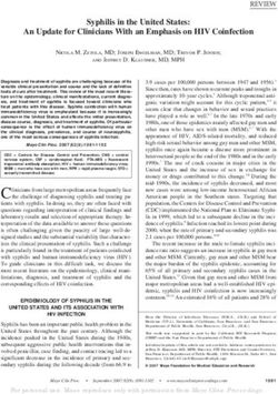 Syphilis in the United States: An Update for Clinicians With an Emphasis on HIV Coinfection