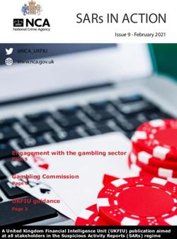 Engagement with the gambling sector Gambling Commission UKFIU guidance - National Crime Agency
